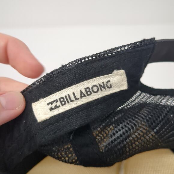 Hanalei Billabong Snapback Trucker Hat Black One Size Mesh Back Flowers - Picture 9 of 9